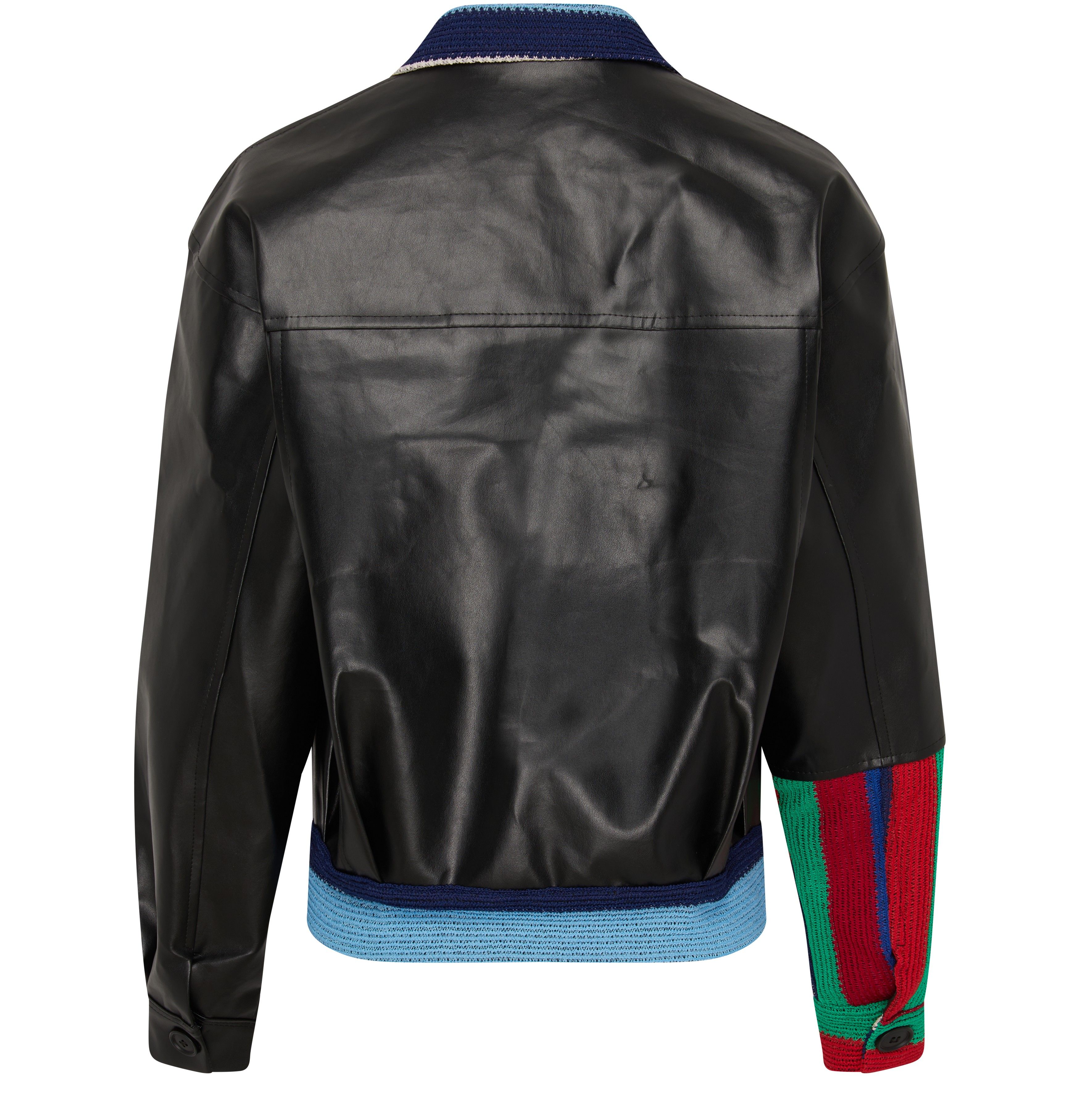  Vegan Leather Bomber Jacket