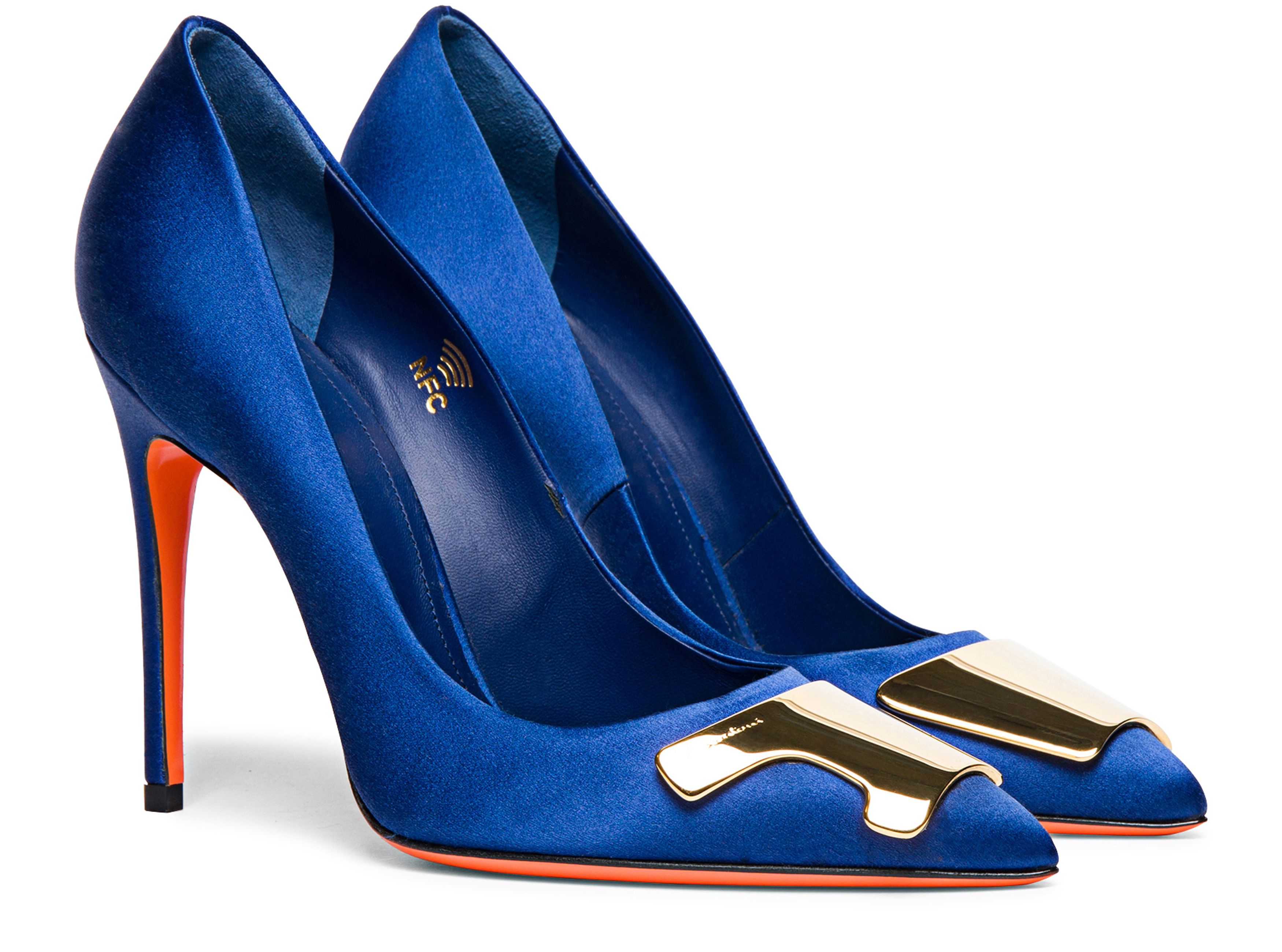 Santoni Satin high-heel court