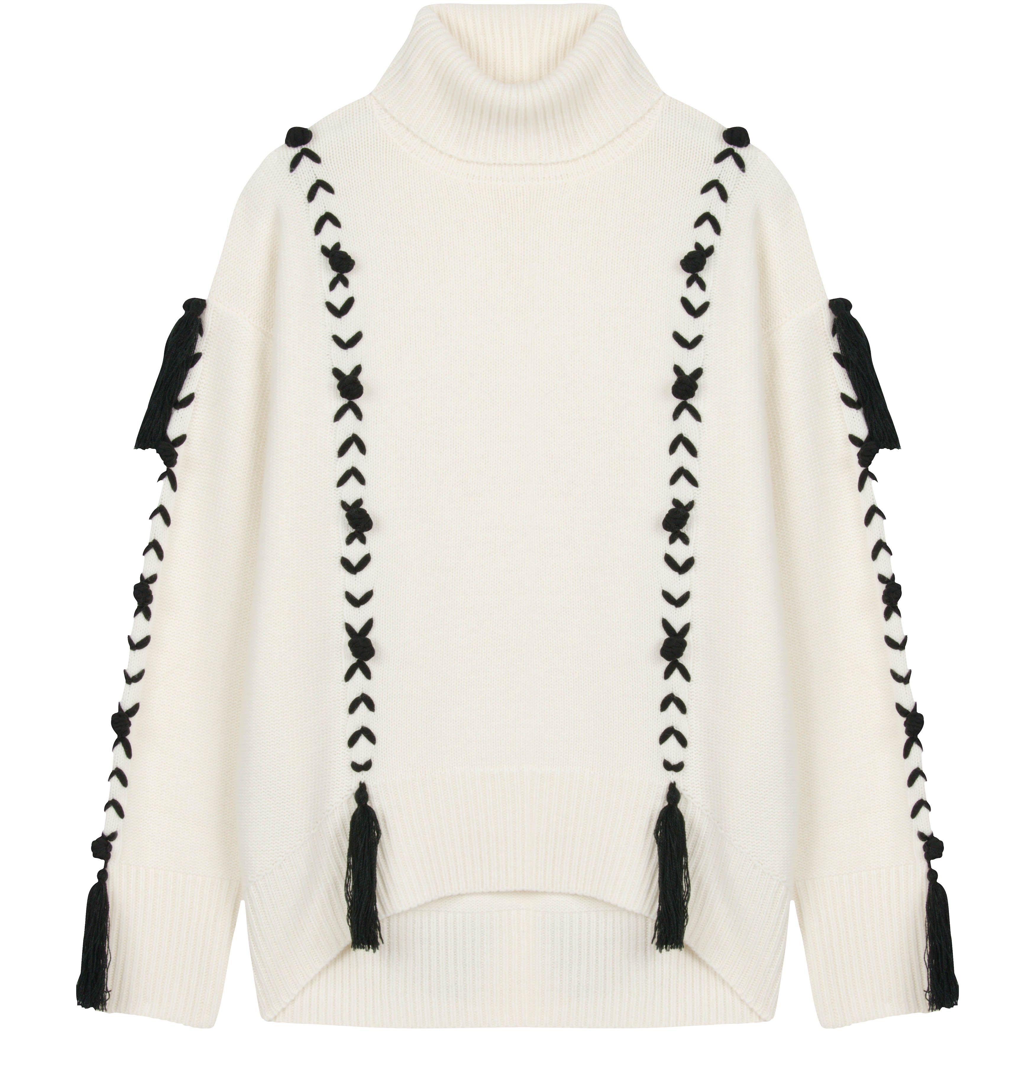  Klara roll-neck sweater with tassels