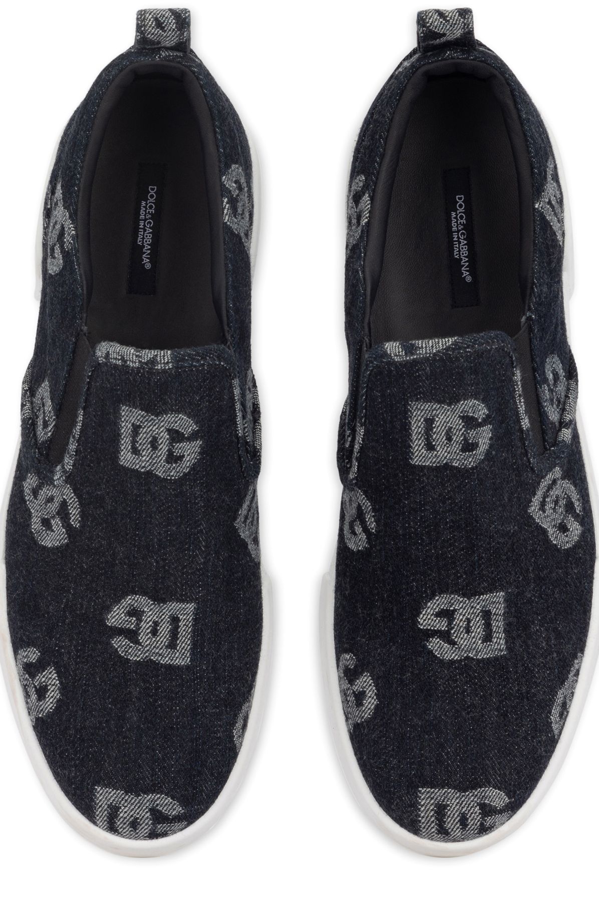 Dolce & Gabbana Portofino slip-on sneakers with denim logo