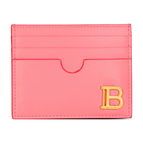 Balmain B-Buzz card case in grained leather