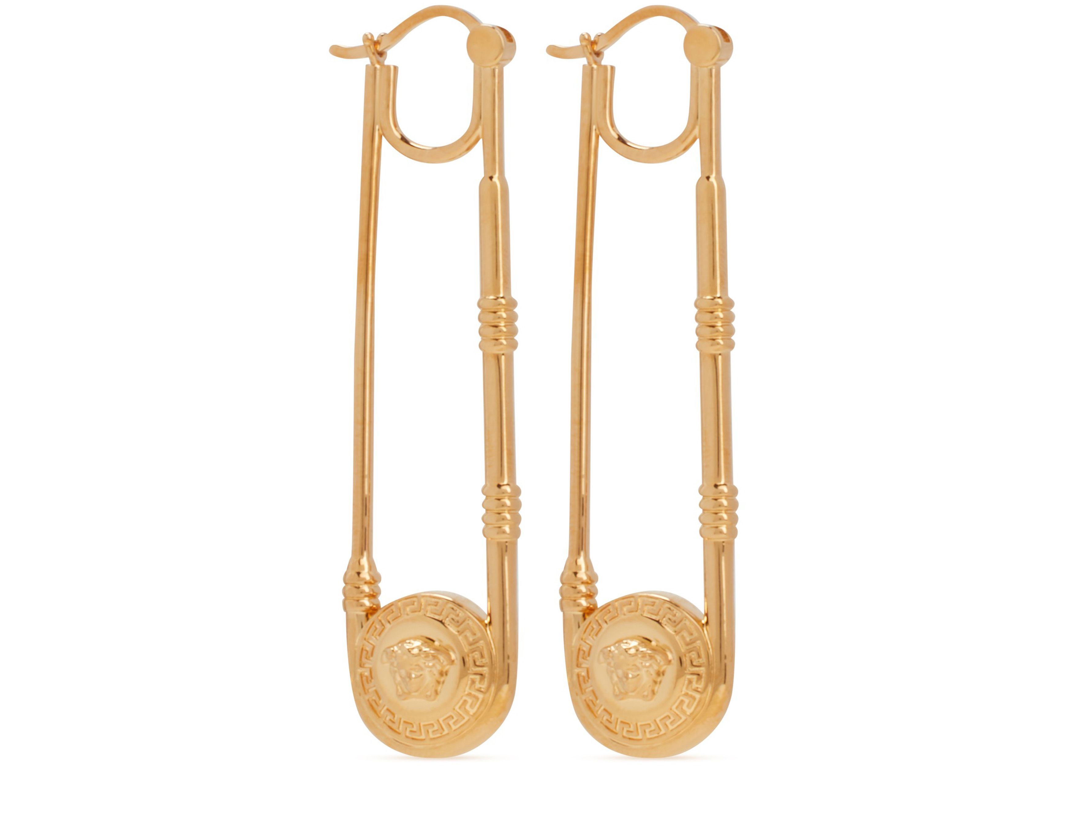 Versace Safety Pin earrings