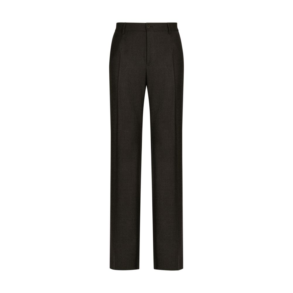 Dolce & Gabbana Stretch flannel straight-leg pants