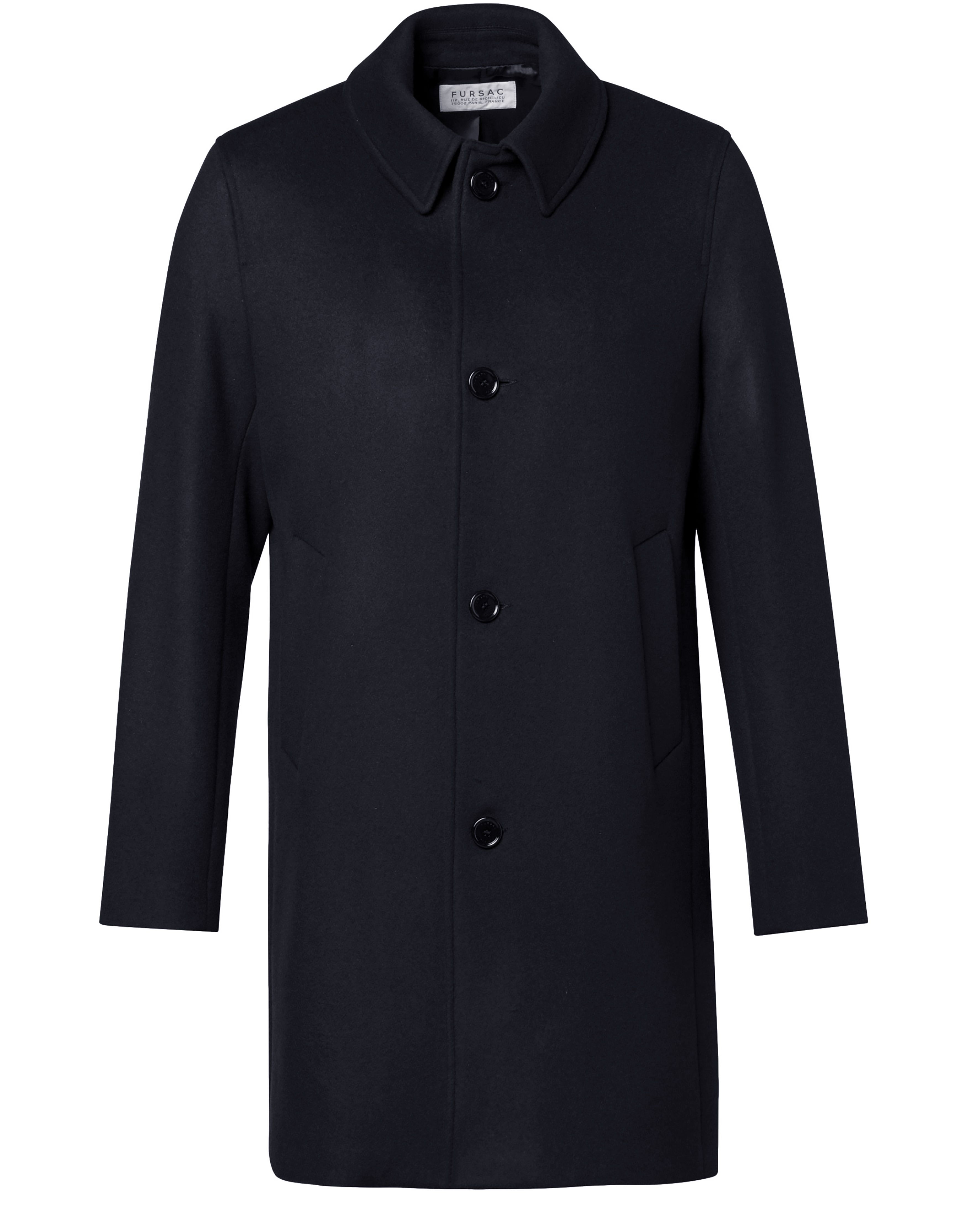  Wool coat with officer collar