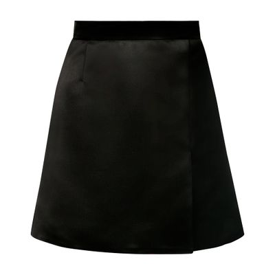 Nina Ricci Mini a-line satin skirt