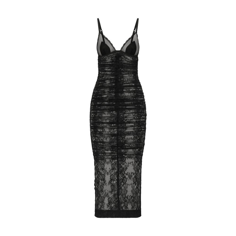 Dolce & Gabbana Calf-length Chantilly lace slip dress