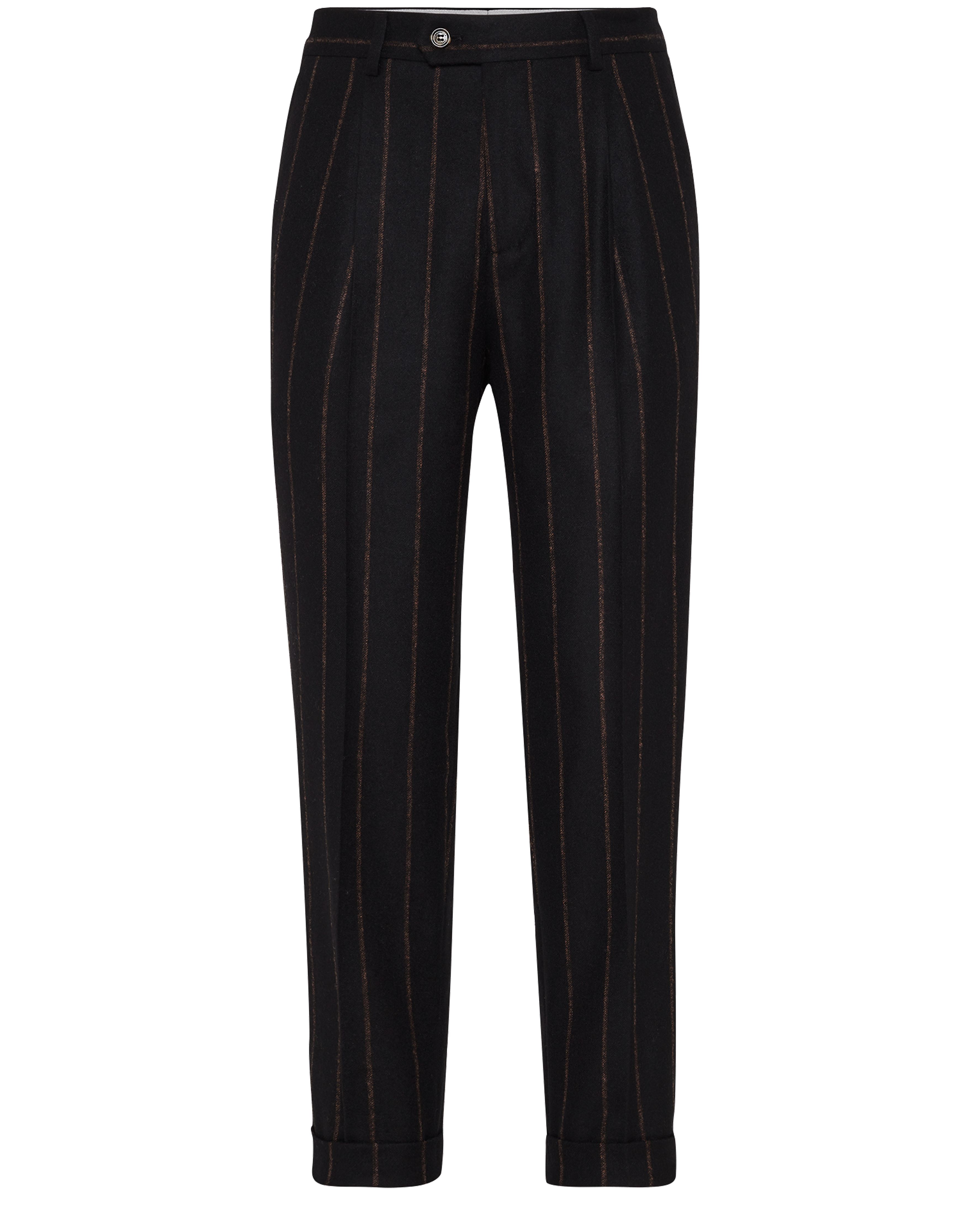 Brunello Cucinelli Chalk stripe leisure fit trousers