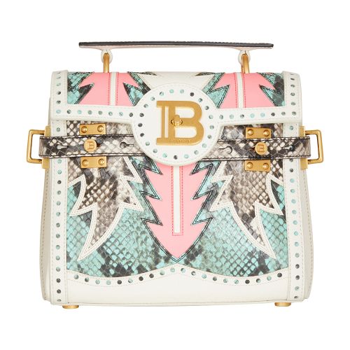 Balmain B-Buzz 23 Patchwork Leather Bag