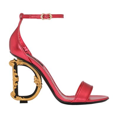 Dolce & Gabbana Nappa mordore sandals with baroque DG detail