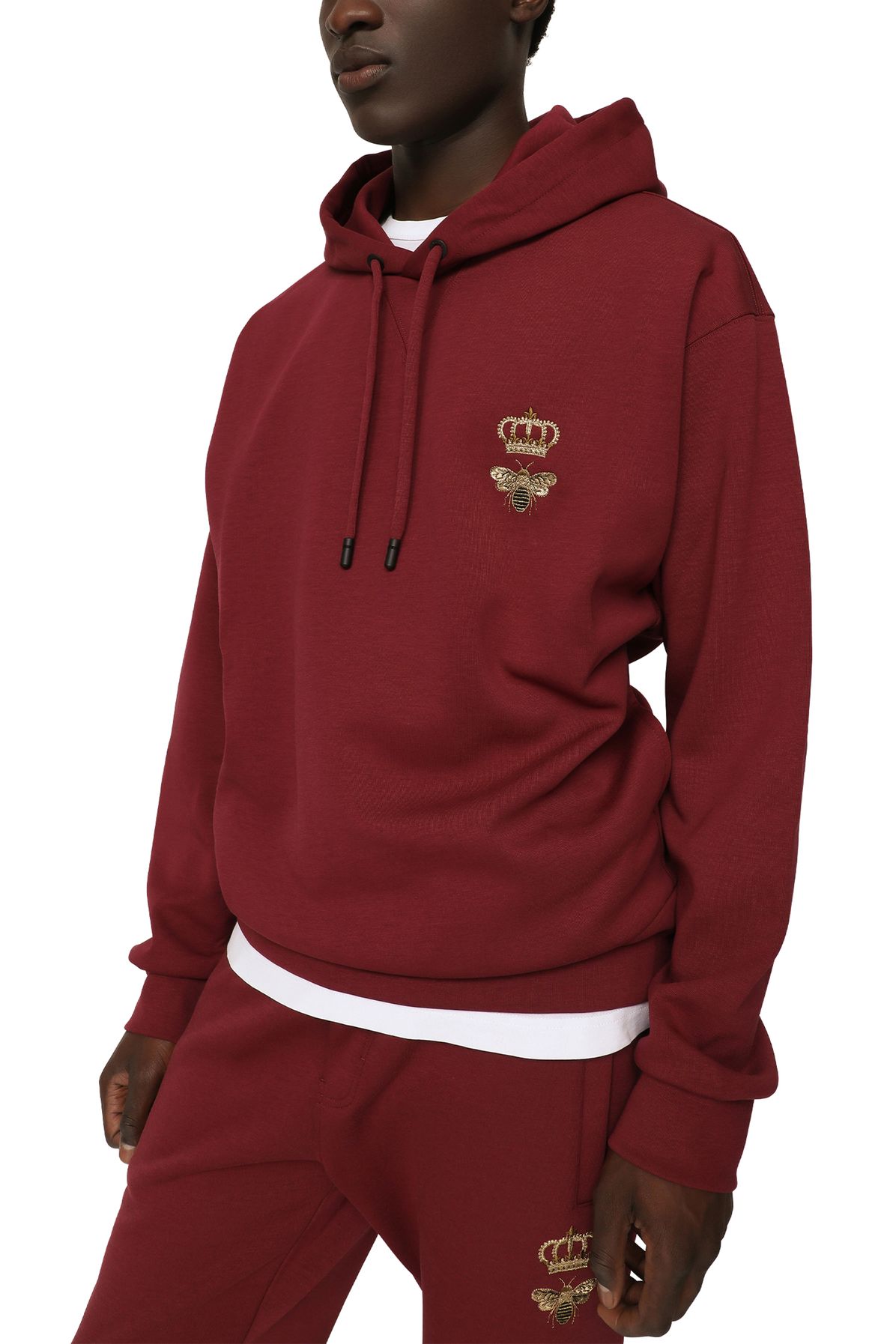 Dolce & Gabbana Cotton jersey hoodie with embroidery