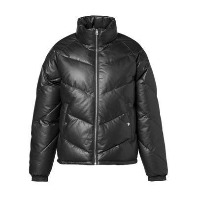  Lambskin leather down jacket