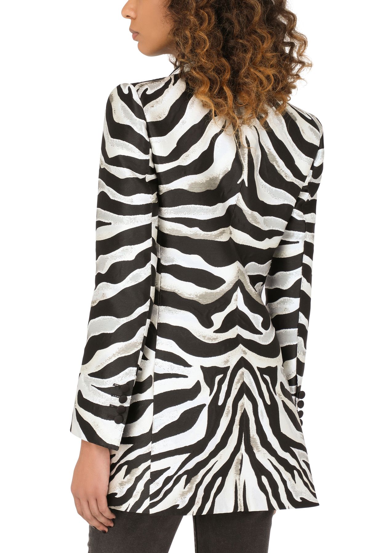 Dolce & Gabbana Zebra-design lamé jacquard Turlington jacket