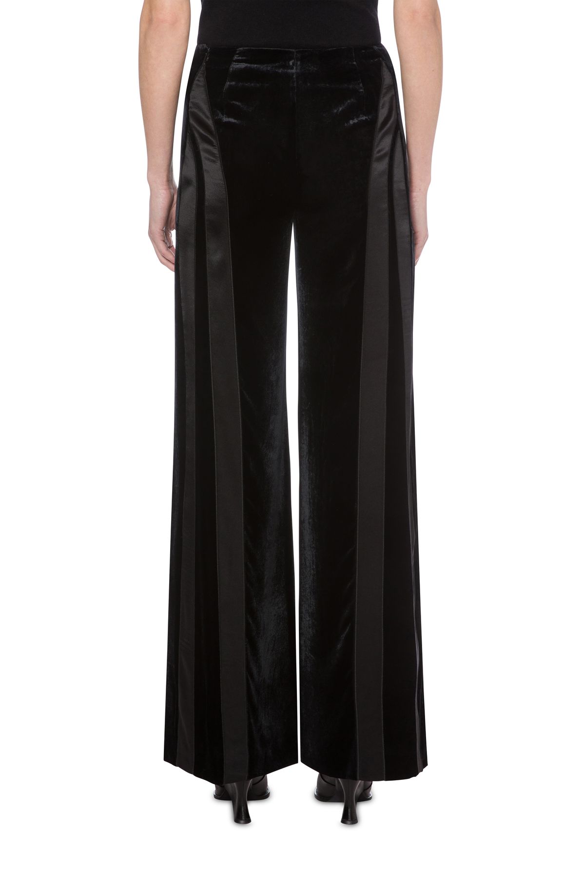 Alberta Ferretti Velvet trousers with satin patch