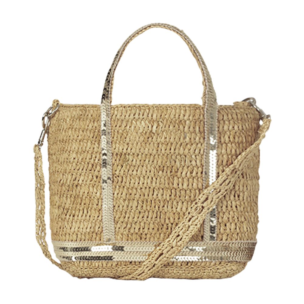  Raffia and sequins XS Cabas Tote