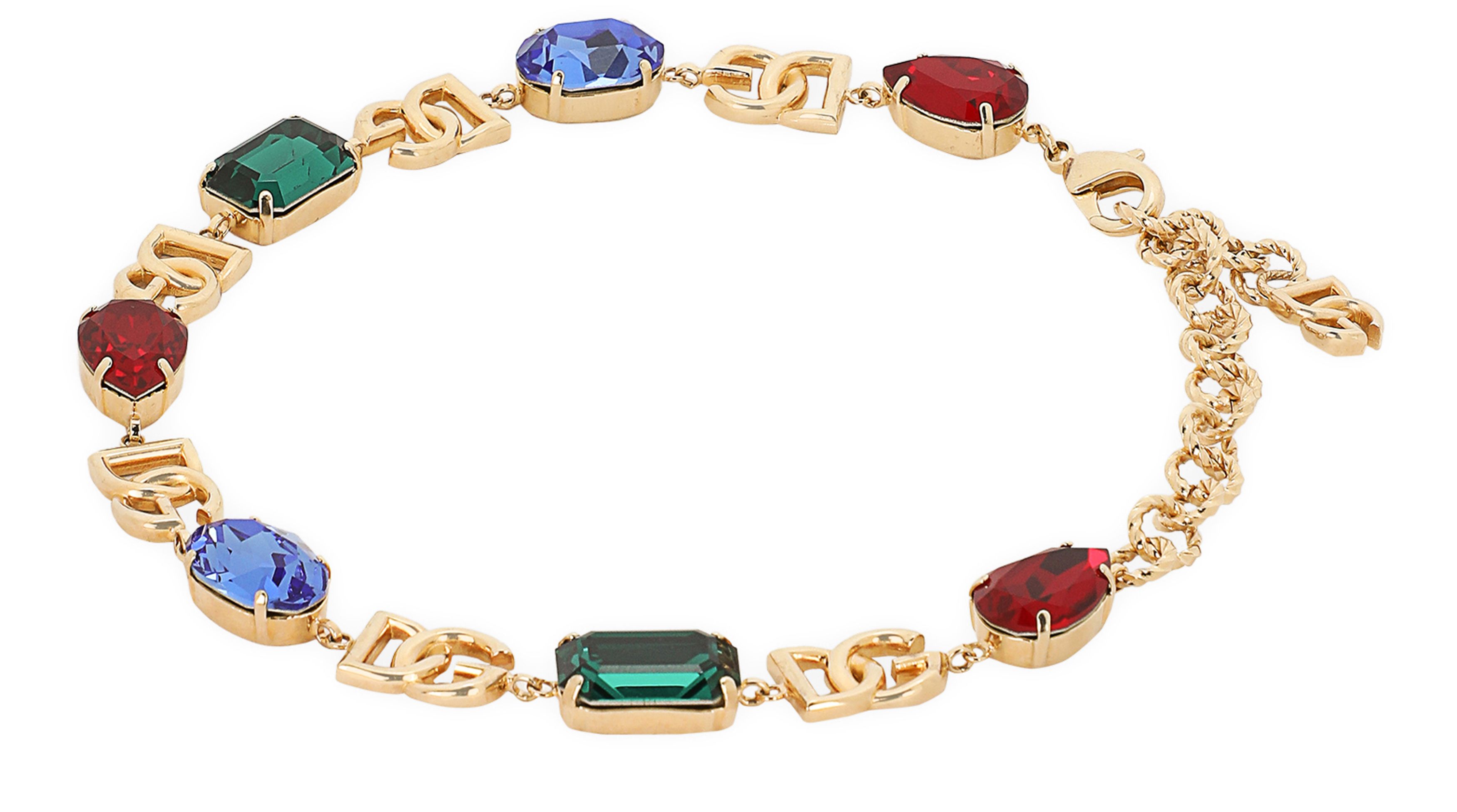 Dolce & Gabbana Choker with logo and crystals