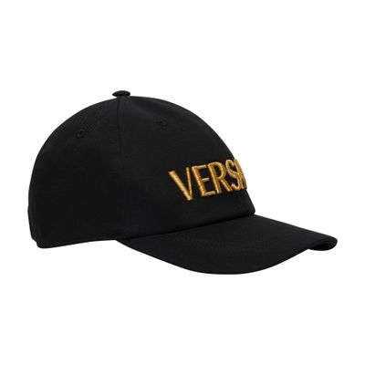 Versace Embroidered logo cap