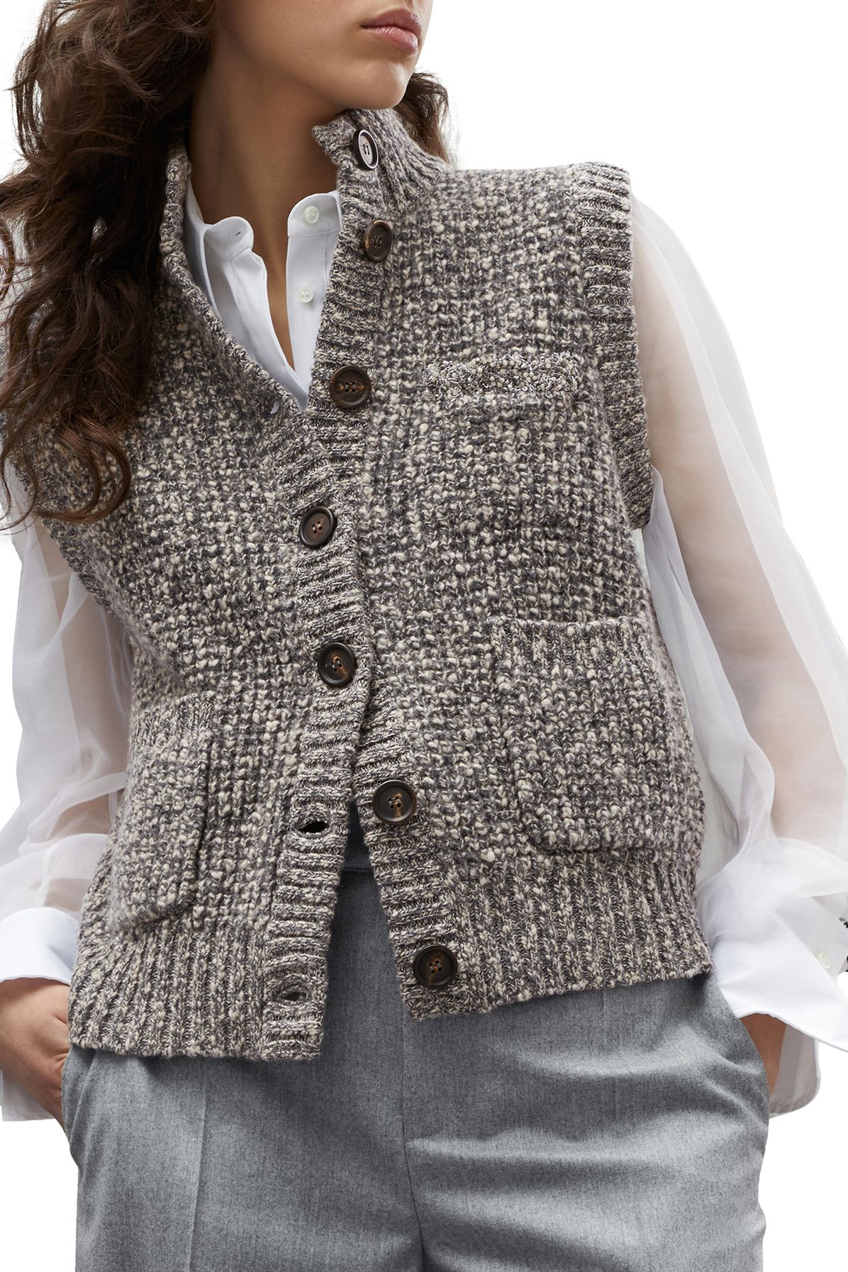 Brunello Cucinelli Dazzling Embroidery vest