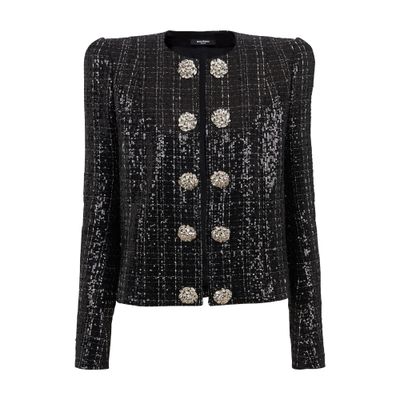 Balmain Sequined Tweed Jacket