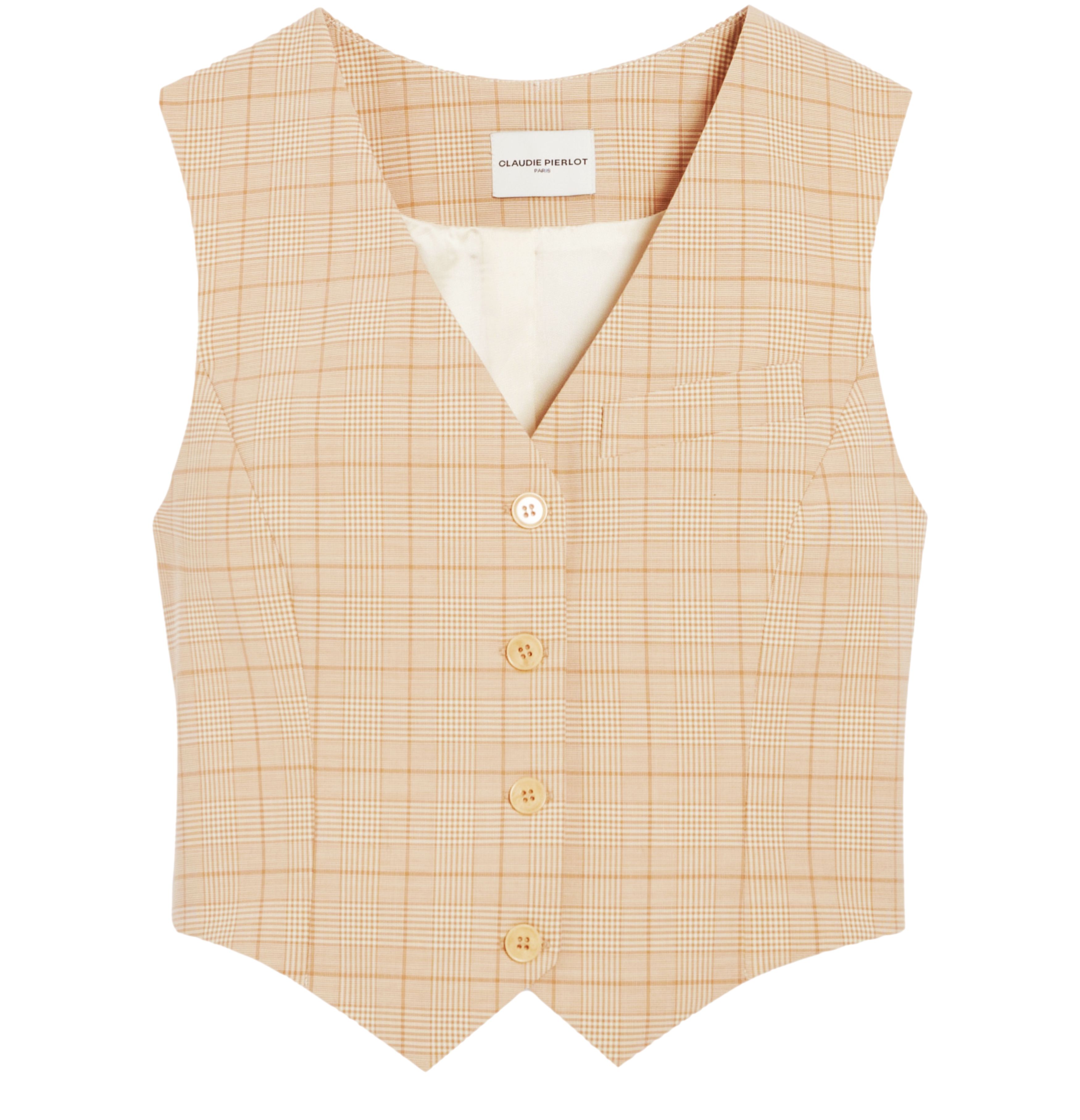  Checked suit waistcoat