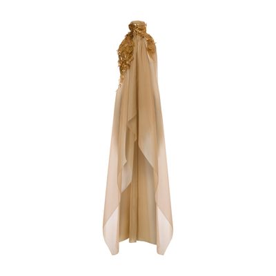 Alberta Ferretti Long top in silk organza