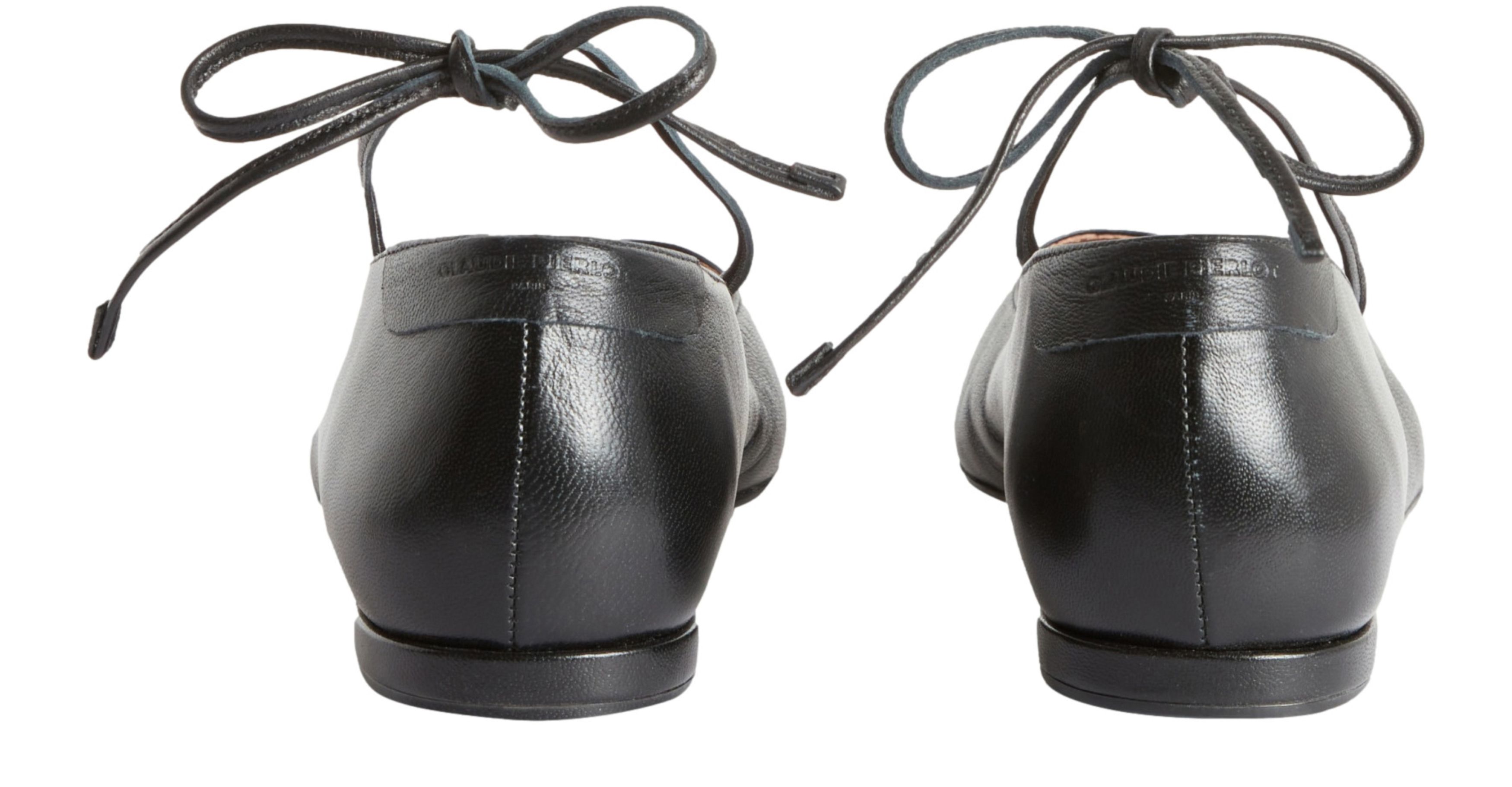  Leather ballet pumps