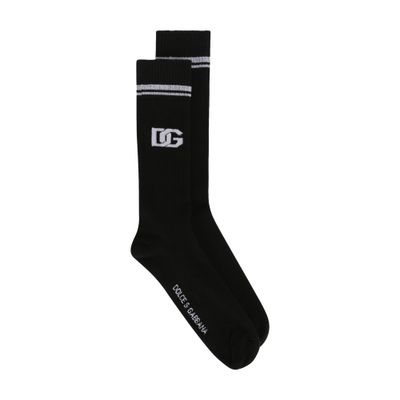 Dolce & Gabbana Cotton jacquard socks with DG logo