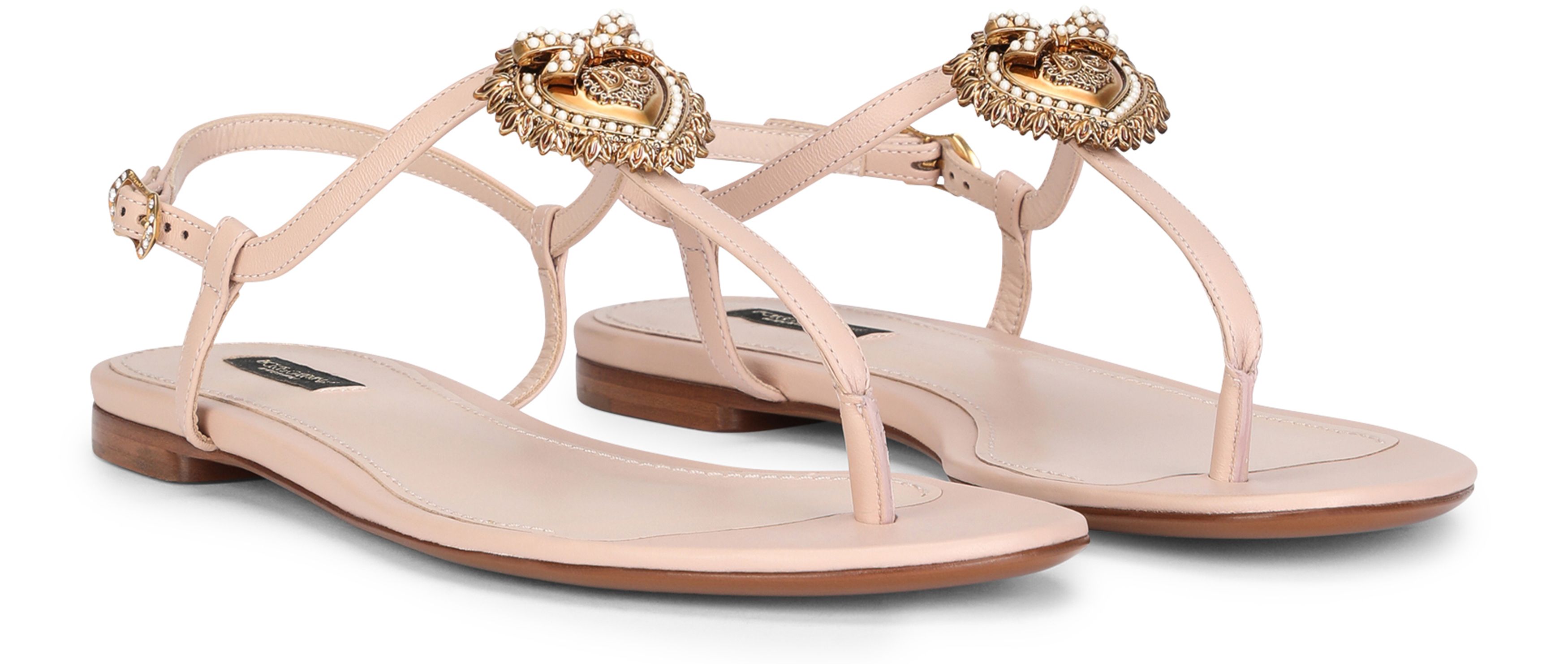 Dolce & Gabbana Devotion nappa leather flip flops