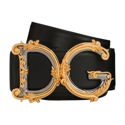 Dolce & Gabbana Calfskin belt with logo