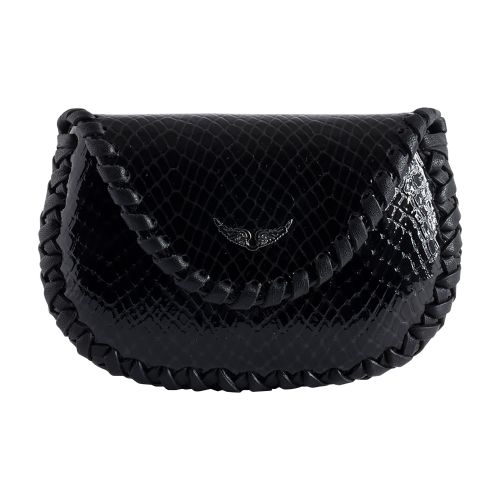 Zadig & Voltaire Secret Glossy Wild Embossed Clutch