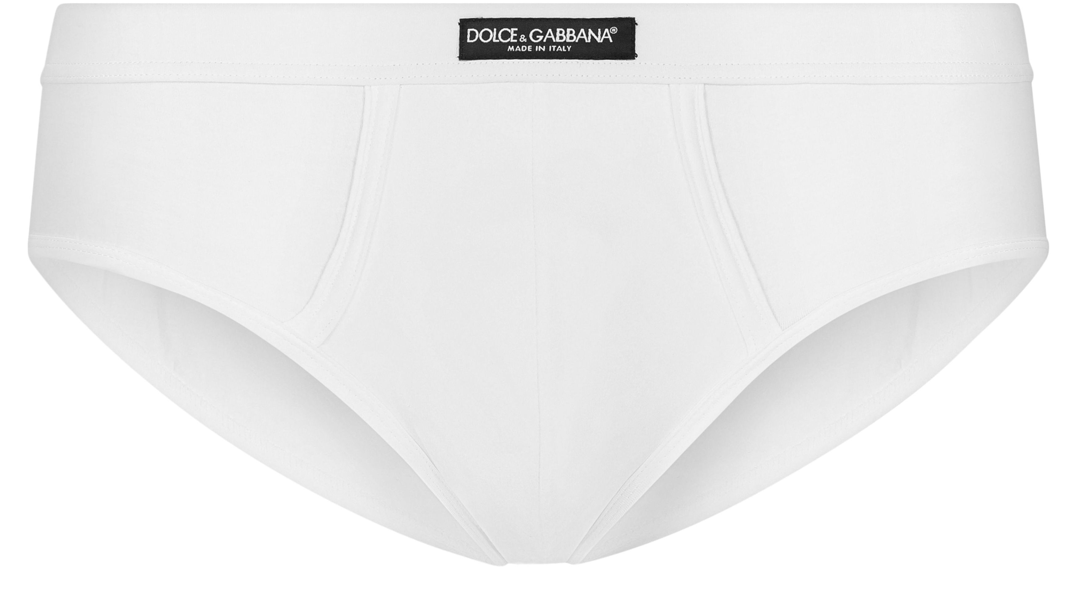 Dolce & Gabbana Brando Elasticized Jersey Briefs with Logo Label