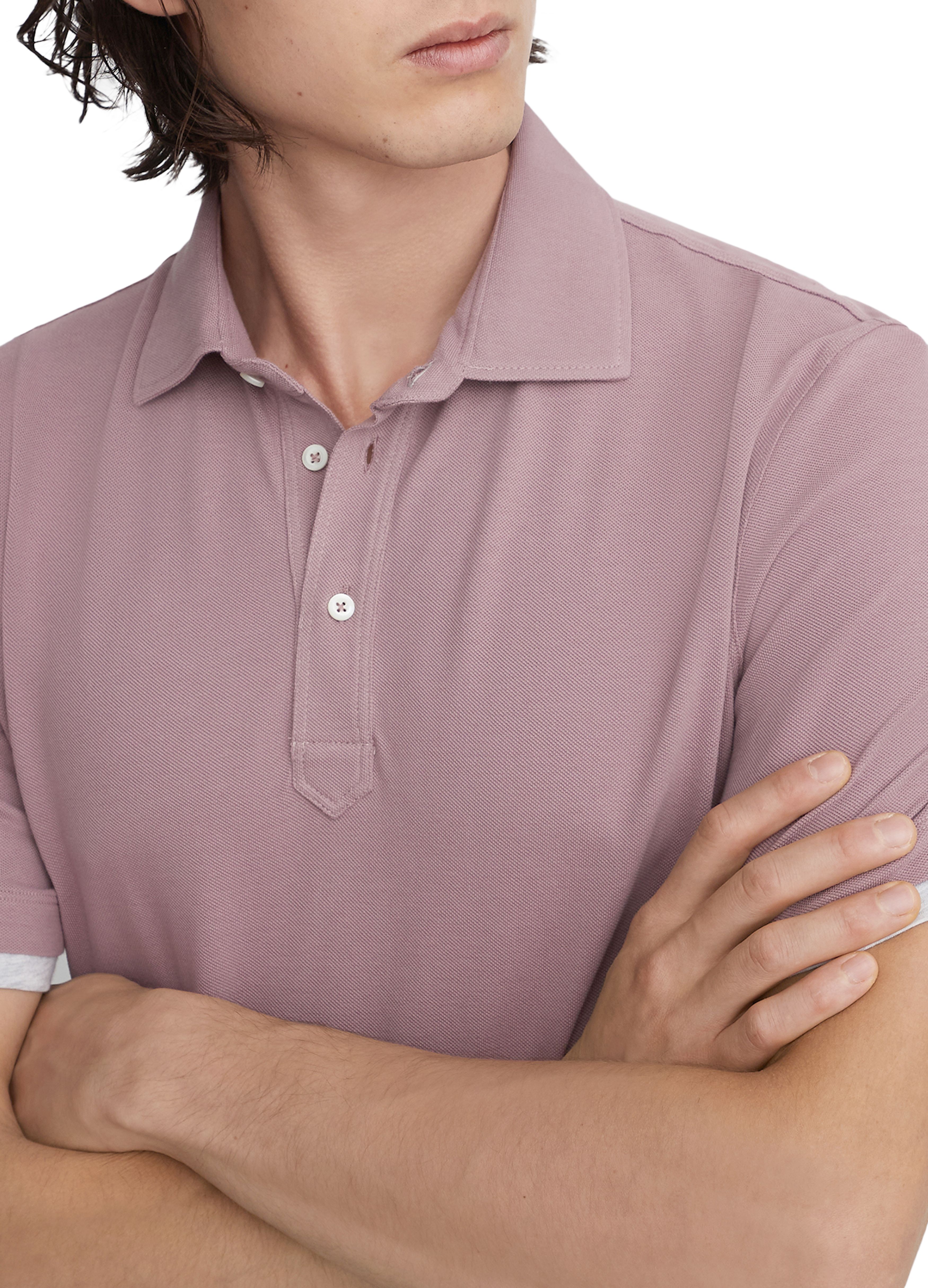 Brunello Cucinelli Polo shirt with superimposed effect