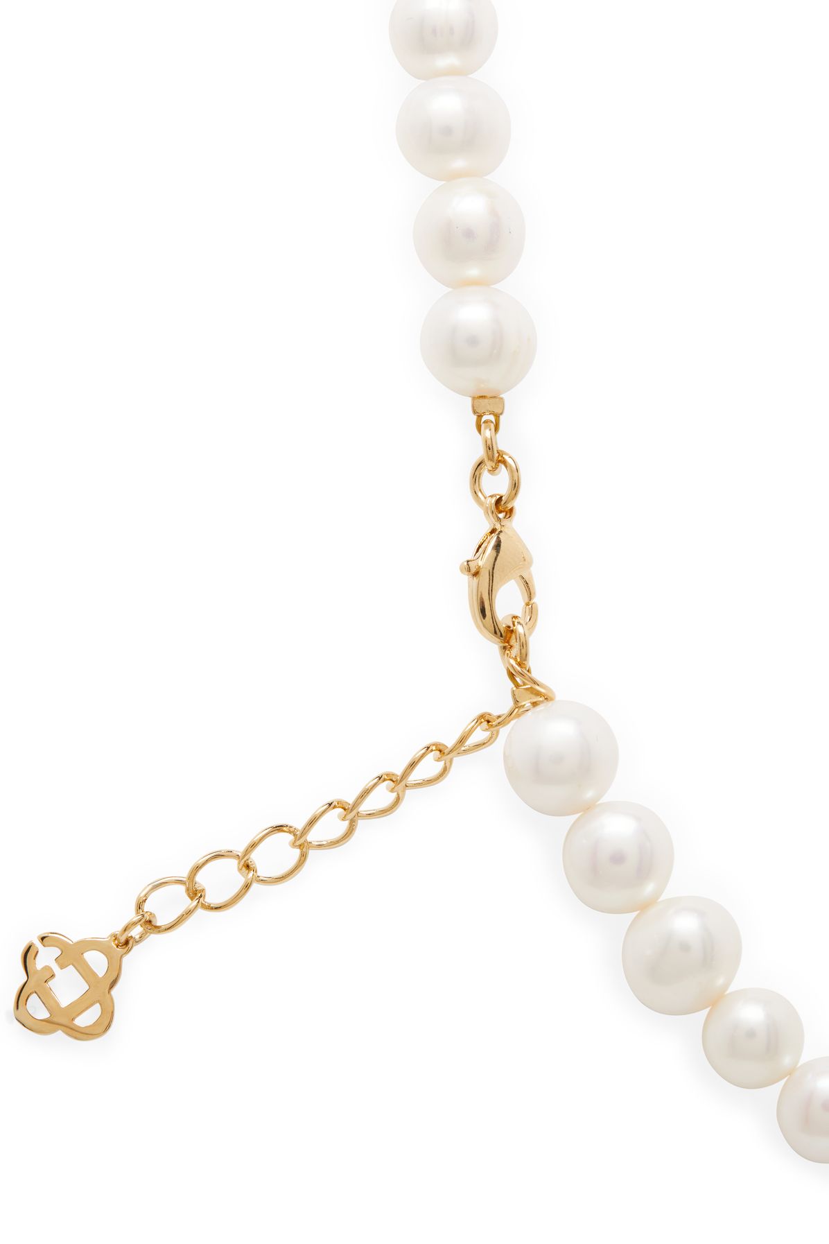 Casablanca Medium pearl logo necklace