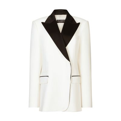 Dolce & Gabbana Double-breasted in wool crêpe jacket