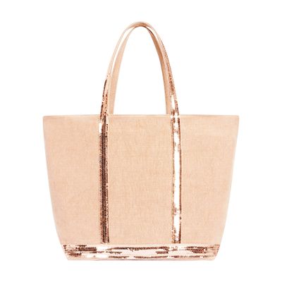  Linen L cabas tote