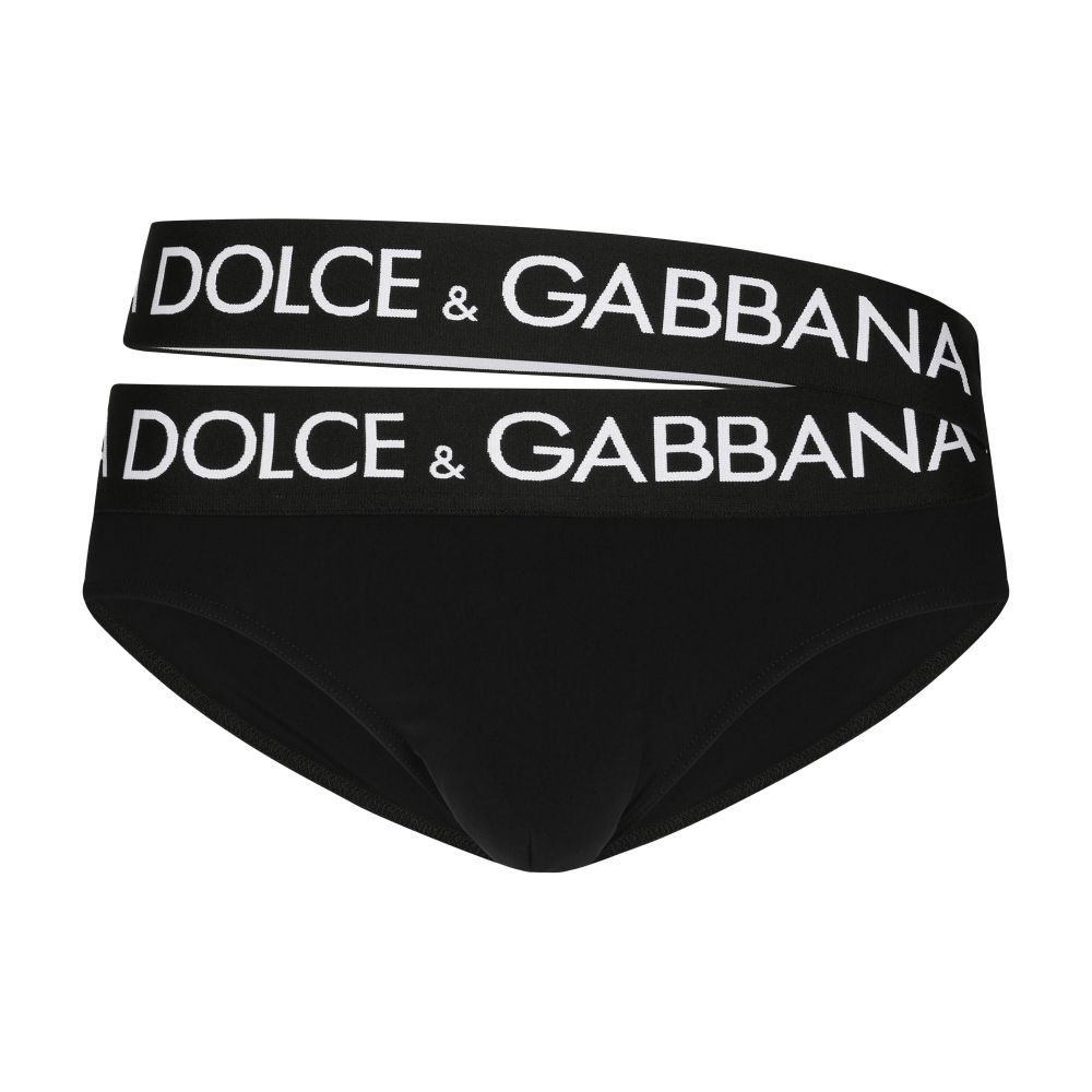 Dolce & Gabbana Swim briefs with high-cut leg and branded double waistband