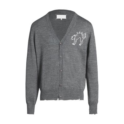 Maison Margiela Embroidered wool cardigan