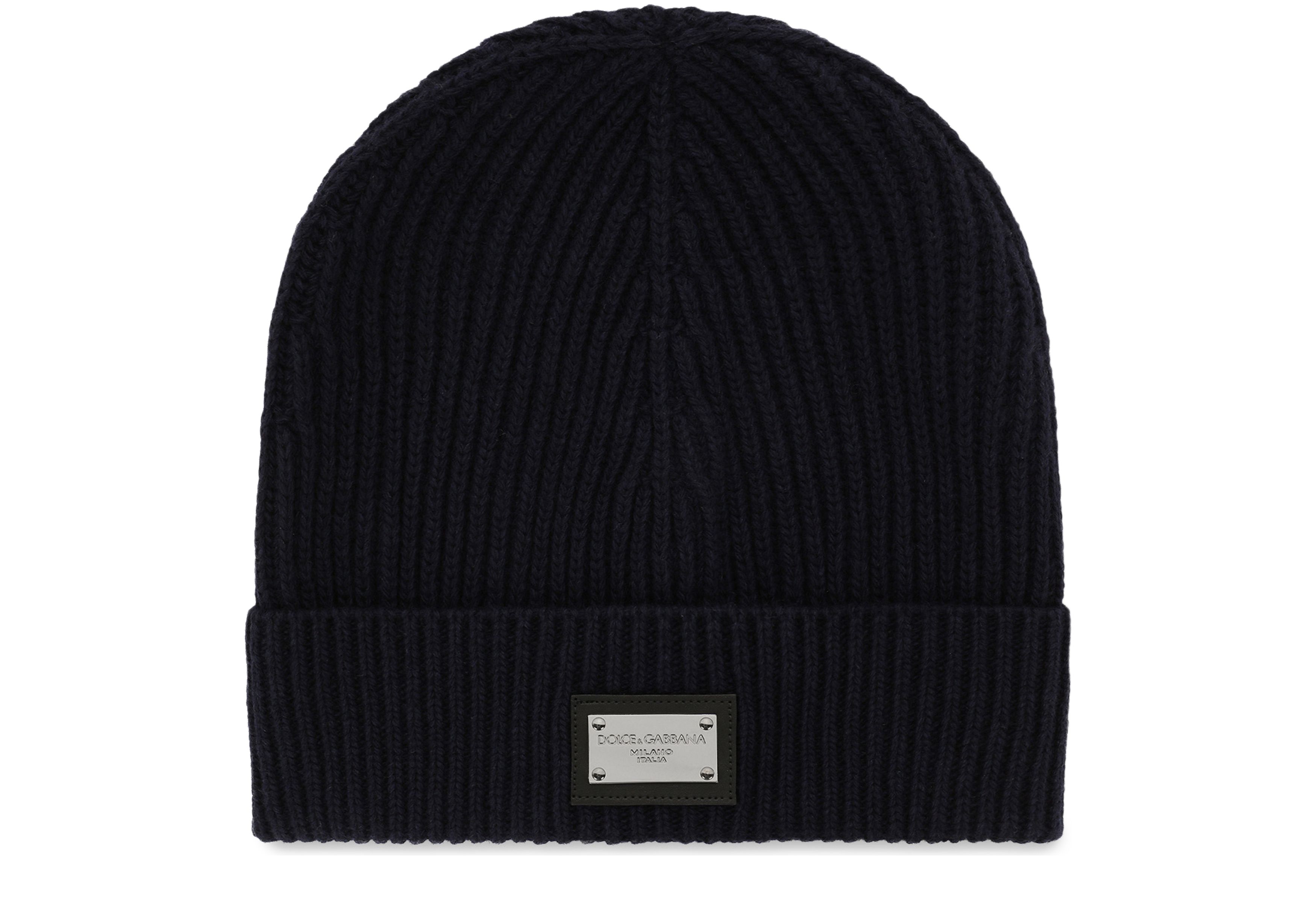 Dolce & Gabbana Knit hat with logo tag