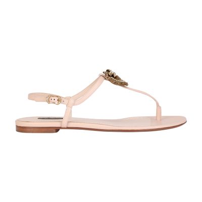 Dolce & Gabbana Devotion nappa leather flip flops