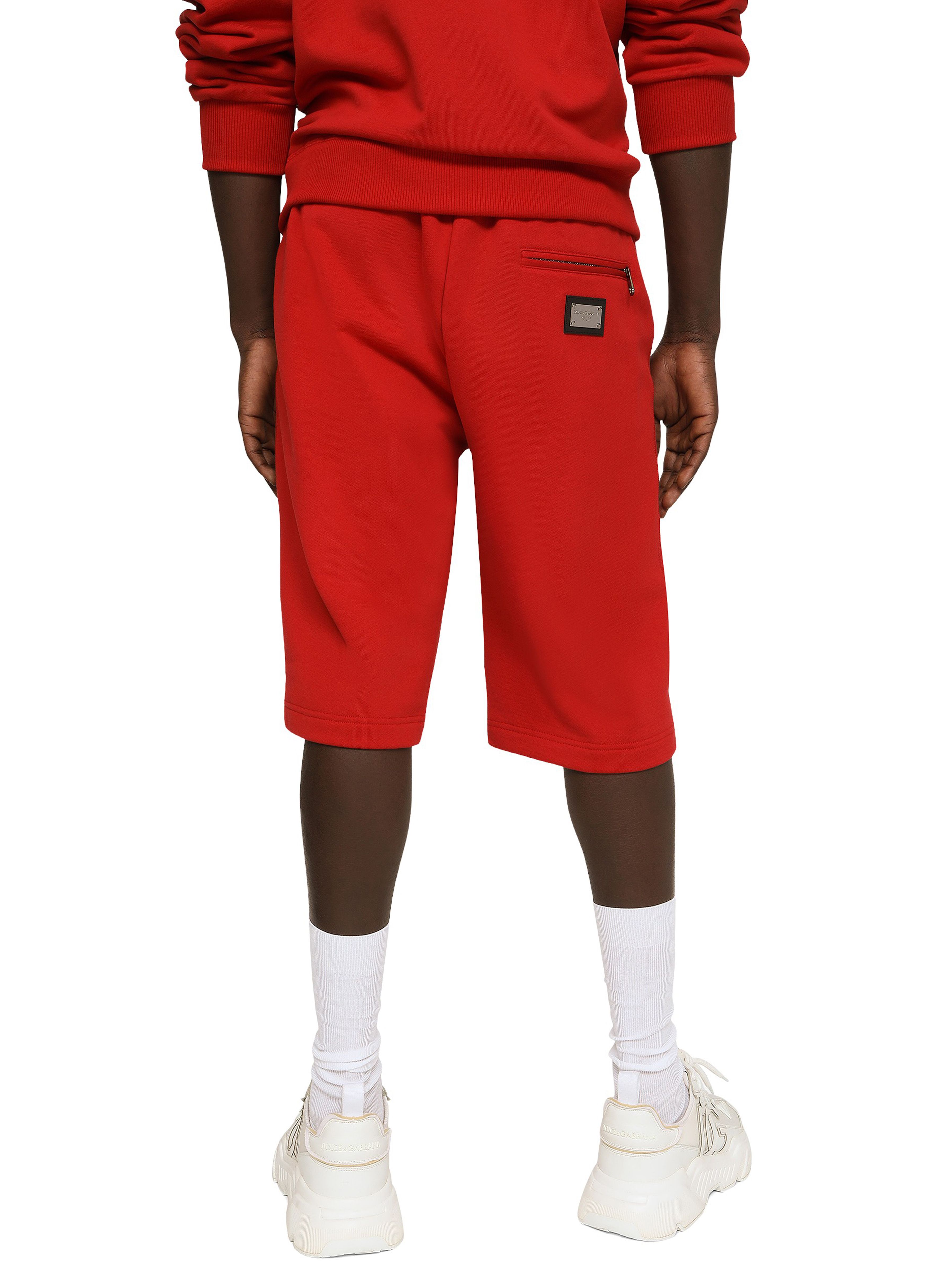 Dolce & Gabbana Jersey jogging shorts with logo tag