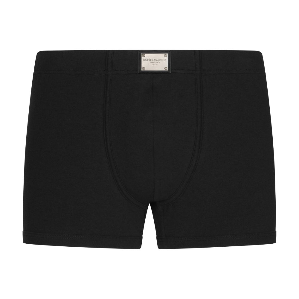 Dolce & Gabbana Two-way-stretch jersey boxers with logo tag