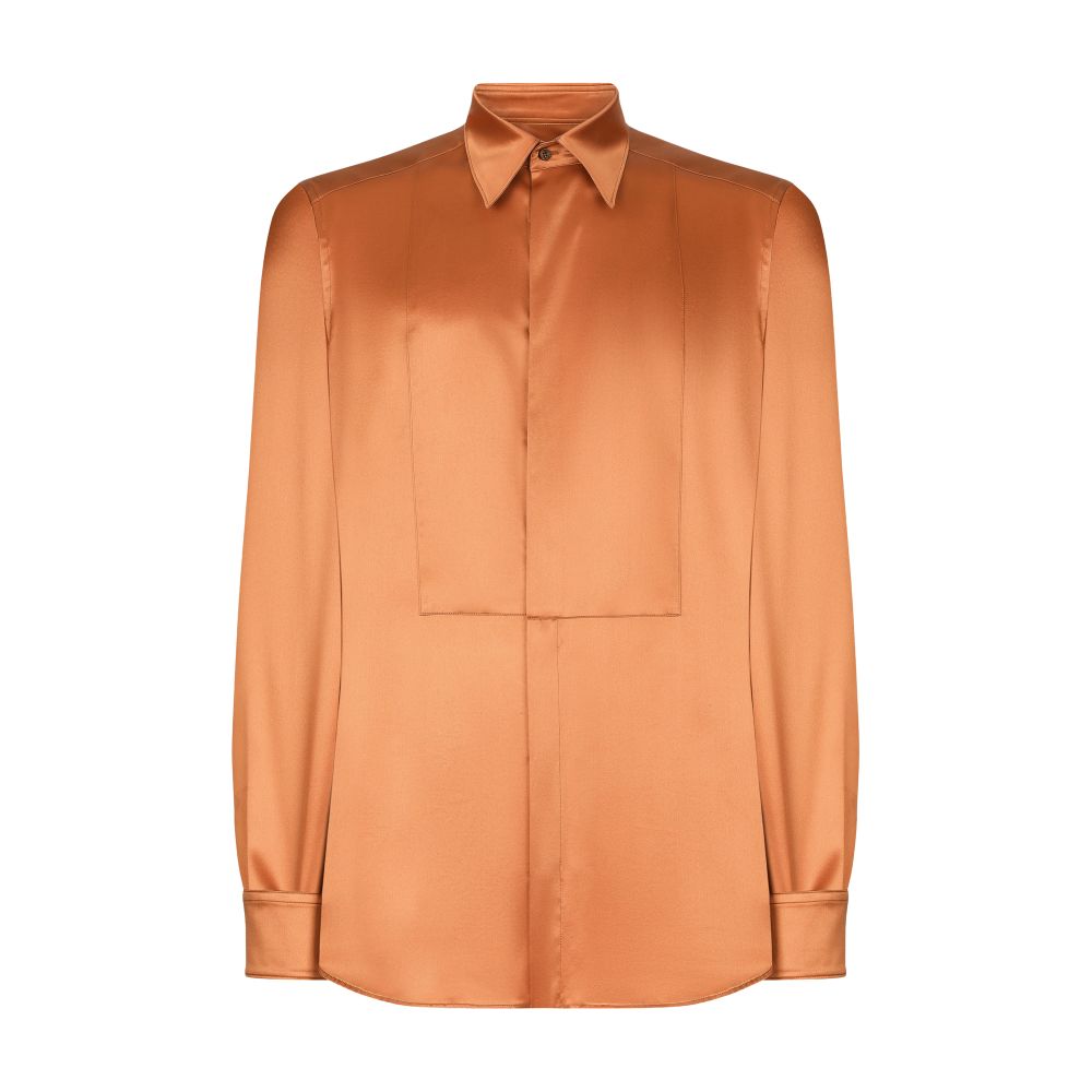 Dolce & Gabbana Silk satin Martini-fit shirt