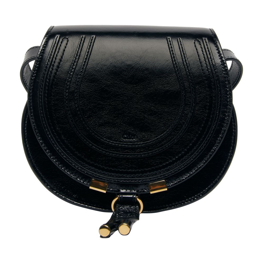 Chloé Marcie small glossy leather shoulder bag