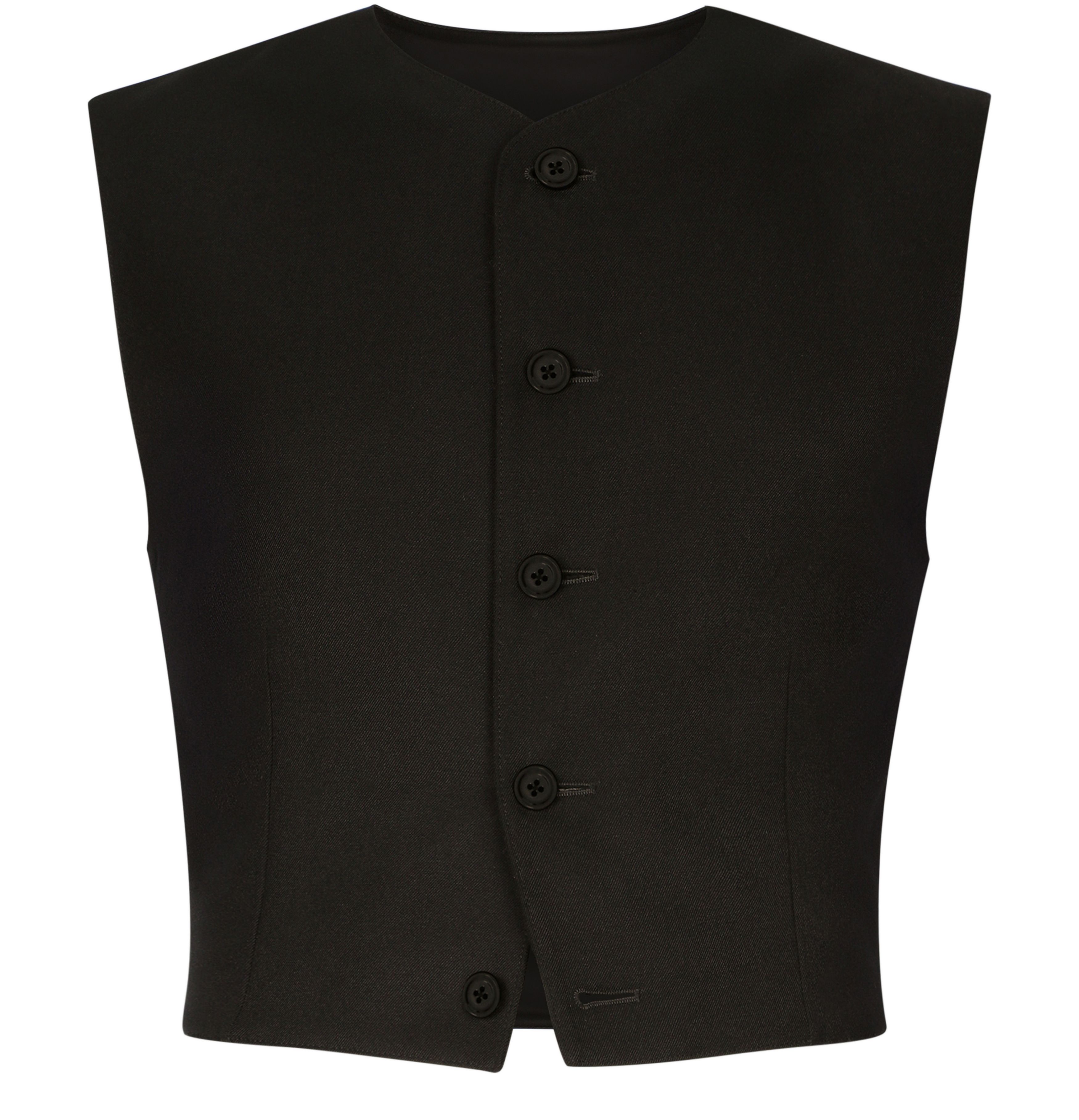 Dolce & Gabbana Wool Gabardine And Jersey Vest