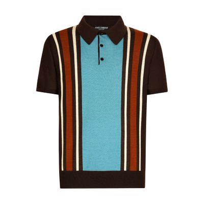 Dolce & Gabbana Silk and cashmere polo-shirt