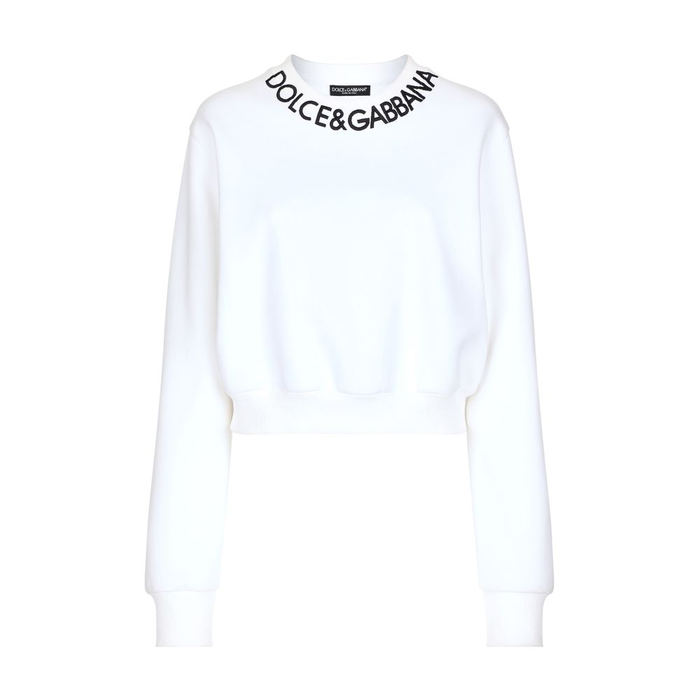 Dolce & Gabbana Cropped sweatshirt with embroidery