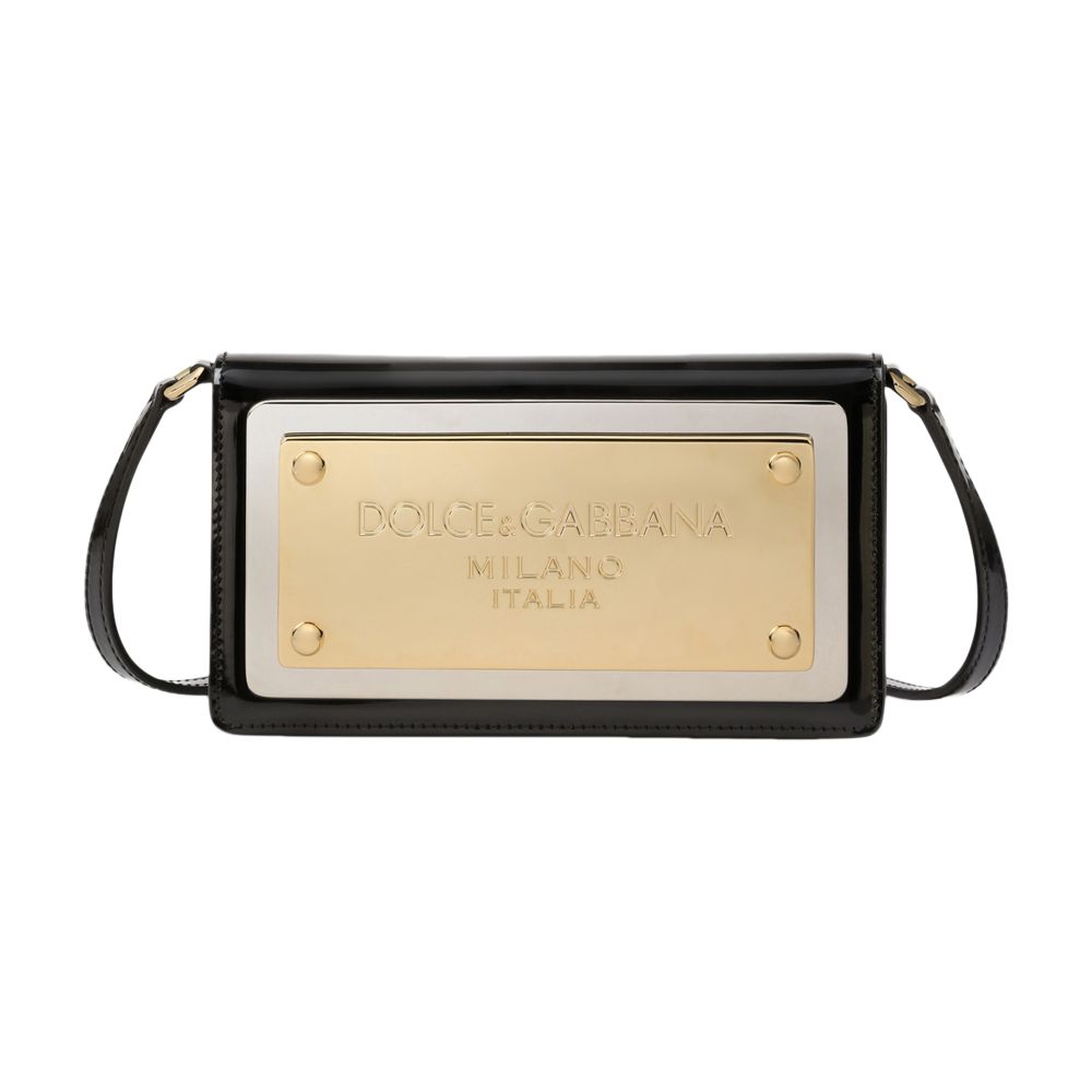 Dolce & Gabbana Phone bag with branded maxi-plate