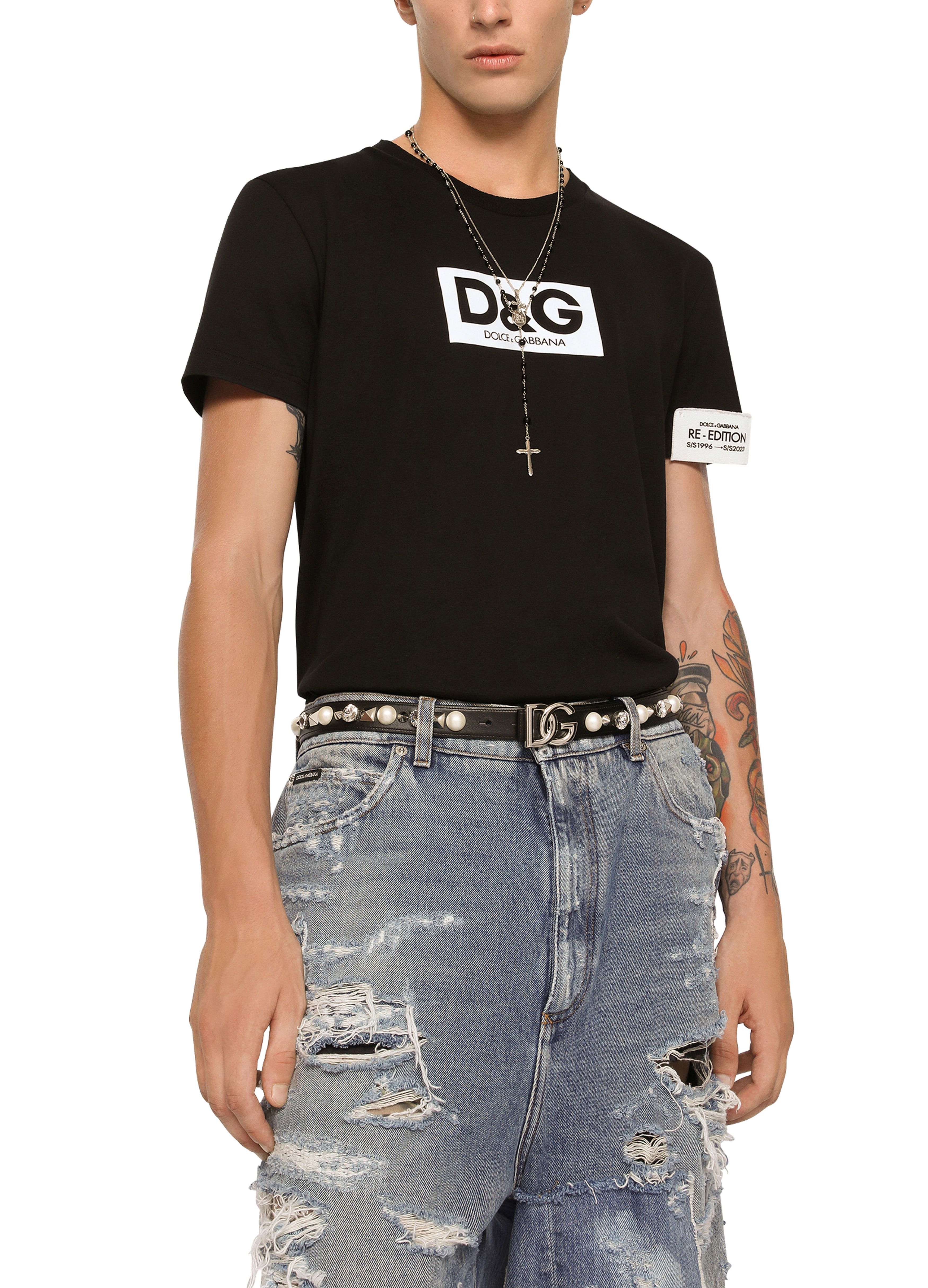 Dolce & Gabbana Cotton round-neck T-shirt with patch