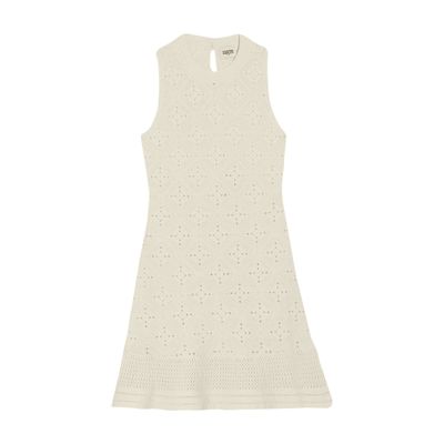  Openwork cotton mini dress