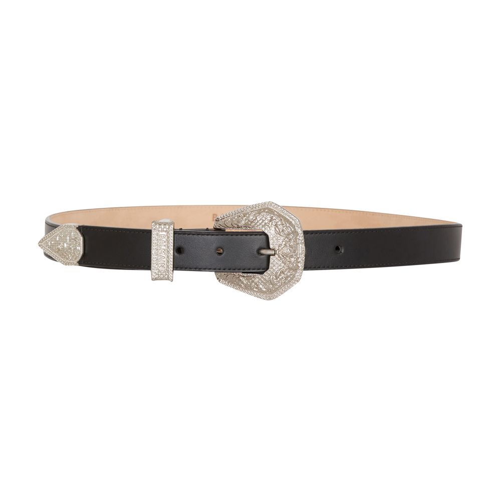 Balmain Leather Western Belt