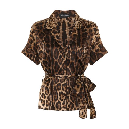 Dolce & Gabbana Belted silk shirt